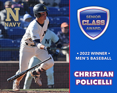 Navy’s Christian Policelli Wins 2022 Senior CLASS Award® for Baseball